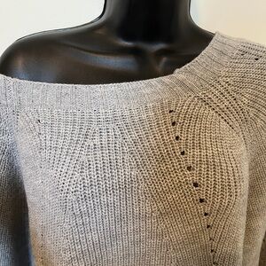 Chic Off-the-Shoulder Gray Sweater